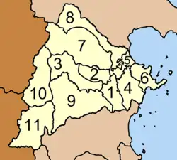 Map of districts
