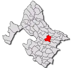 Location in Mehedinți County