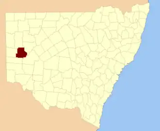 Location in New South Wales