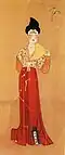 A painting of a lady during the Tang dynasty.
