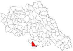 Location in Iași County