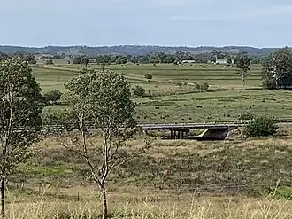 Burnett Highway passing through Tansey, 2019