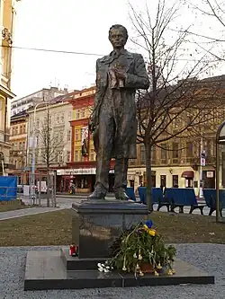 Sculpture of Ukrainian poet, artist and humanist Taras Shevchenko, Prague (inaugurated in 2009)