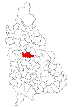 Location in Dâmbovița County