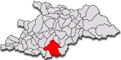 Location in Maramureș County
