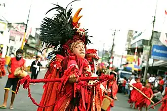 A Kabasaran war dancer from Minahasan