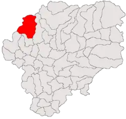 Location in Bistrița-Năsăud County