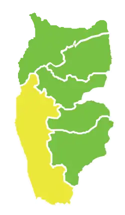Map of Tartus District within Tartus Governorate