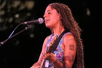 Tasha performing at Bryant Park