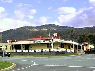 The Bogong Hotel at Tawonga (destroyed by fire in 2011)[3]