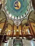 The ceiling of the Church of Saint George in Cairo is rich with history and sacred artistry. It rises in a graceful dome, drawing the eyes upward as if inviting the visitor to look toward heaven.