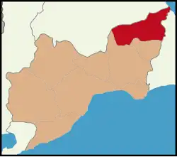 Map showing Saray District in Tekirdağ Province