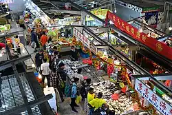 Wet market floor of Tekka Market