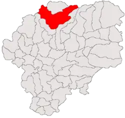 Location in Bistrița-Năsăud County