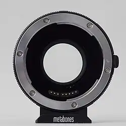 Mount for Canon EF lenses (full-format) with eight gold contacts