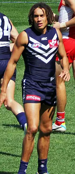 Tendai Mzungu with Fremantle in 2015