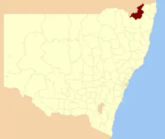 Location in New South Wales