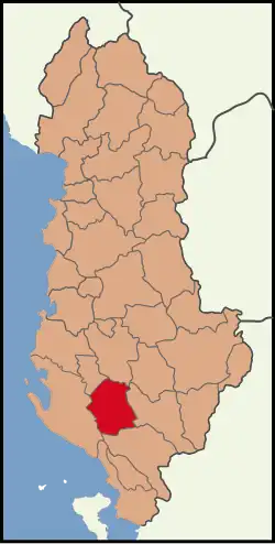 Location of Tepelenë District