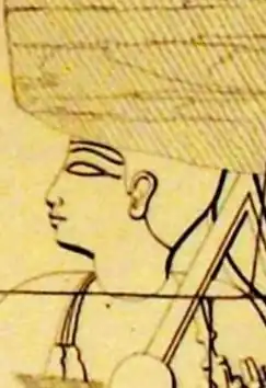 depiction of Teqorideamani in his tomb (Beg. N. 28)