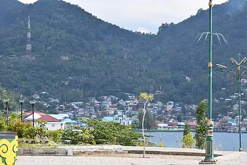 A view of the town of Tarempa on Siantan Island