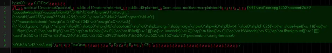 Text clipping data fork contents.