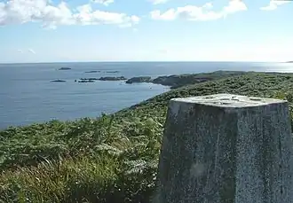 Ceann Garbh, the summit of the island