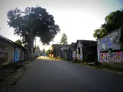 Road towards Downtown Kollam area, Thamarakulam