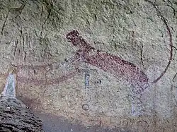 Panther petroglyph located in Panther Cave jointly managed with Seminole Canyon State Park and Historic Site[11]