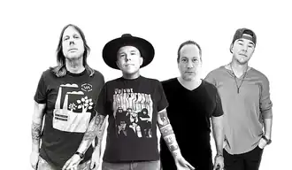 The band's 2003 classic lineup. From left: Mike Davenport, Kristopher Roe, John Collura and Chris Knapp