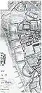 Detail of a 1798 map surveyed by William Custance and engraved by J. Russell showing The Backs