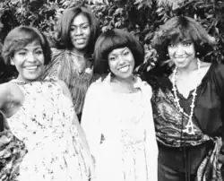 The Emotions (Sheila, Jeanette, Pamela, and Wanda) in 1977