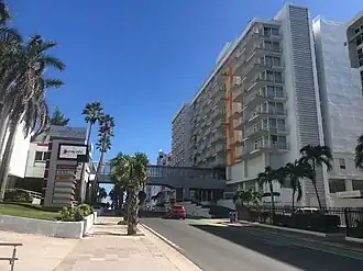 Condado Plaza Hotel (left) and Hilton Garden Inn (right) on Ashford Avenue
