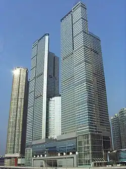 Residential complex The Cullinan and W Hong Kong hotel are located alongside the ICC. Taken in April 2007.