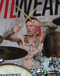 Williams with The Devil Wears Prada band in 2011