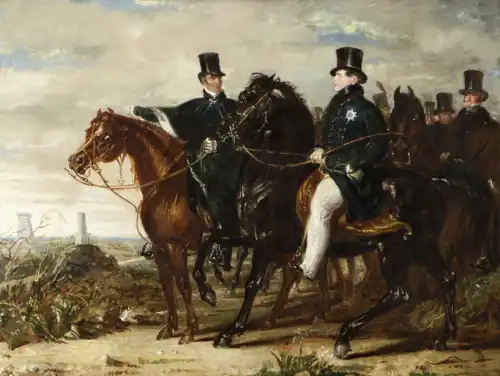 The Duke of Wellington Describing the Field of Waterloo to George IV (1840)