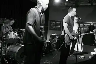 The Ex in concert in September 2016 in Germany. Left to right: Katherina Bornefeld, Terrie Hessels, Arnold de Boer, Andy Moor.