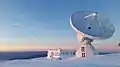 The IRAM 30-meter telescope.