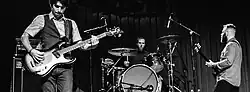 The Iron Heart performing live at City Winery Napa on July 17, 2014 From left to right: Justin Altamura, Joel Fennie, Thomas Fine