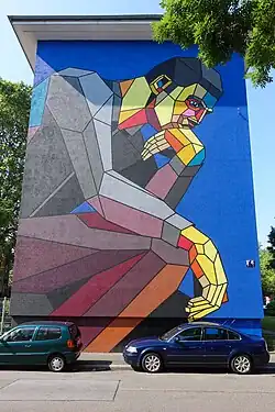 The Modern Thinker street art by ASKE