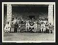 Delegates to the Bamenda conference on the future constitution of Southern Cameroons in front of the Bamenda social centre in May 1956.