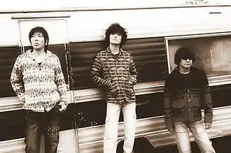 The Pillows in 2011. From left: Yoshiaki Manabe, Sawao Yamanaka, Shinichiro Sato.