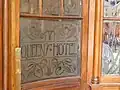 Queen's Hotel glass etching