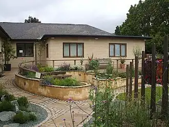 This sensory garden was designed for children with special needs at St Christopher's School in Westbury Park, Bristol, England.