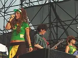 A reformed lineup of the Slits performing in 2007