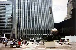 To the left of the plaza in 1998