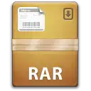 RAR archive file type icon used by application The Unarchiver
