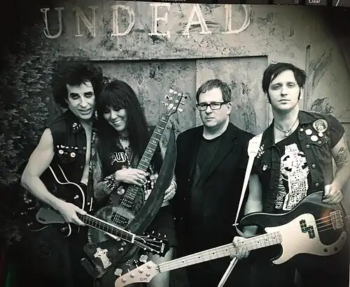 The Undead in 2018. From left to right: Bobby Steele, Diana Steele, Joe Stoker, and Tristan D'Graves.