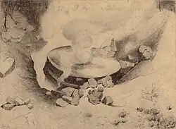 The mysterious "thing" that has landed in the sand-pits (Henrique Alvim Corrêa 1906)