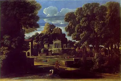 Nicolas Poussin , Landscape with the Ashes of Phocion , 1648