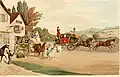 Two coaches outside a public house